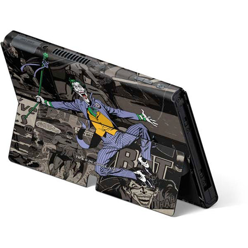 DC Comics The Joker Vintage Action pose pattern Nintendo Switch OLED (2021) Skin